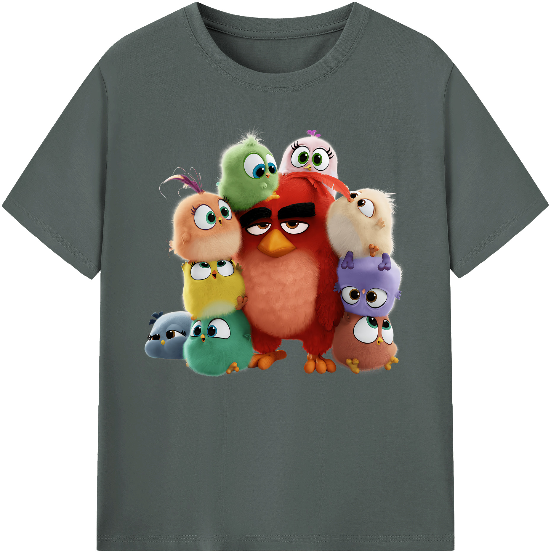 （画像用） Angry Birds アングリーバード 綿100％ メンズ半袖Tシャツ｜肌触りやわらか＆通気性